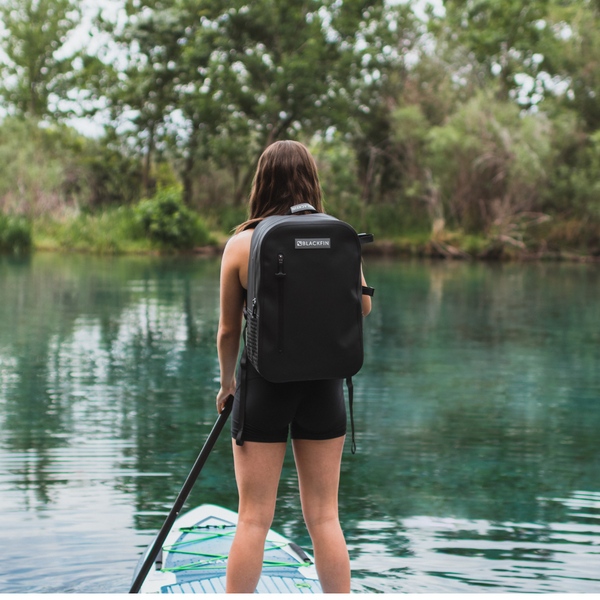 BLACKFIN Waterproof Mini Backpack side view  Lifestyle