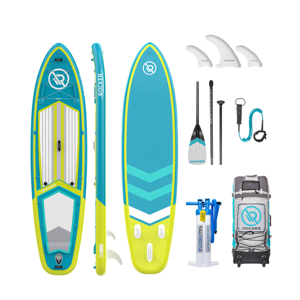 iROCKER SPORT 11′ Inflatable Paddle Board  Teal