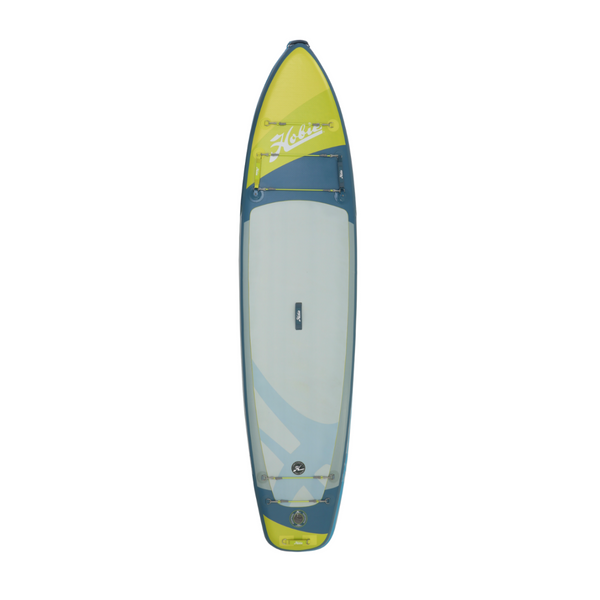 HOBIE ALL AROUND 11' Inflatable Paddle Board with accessories  Blue Lime Gray