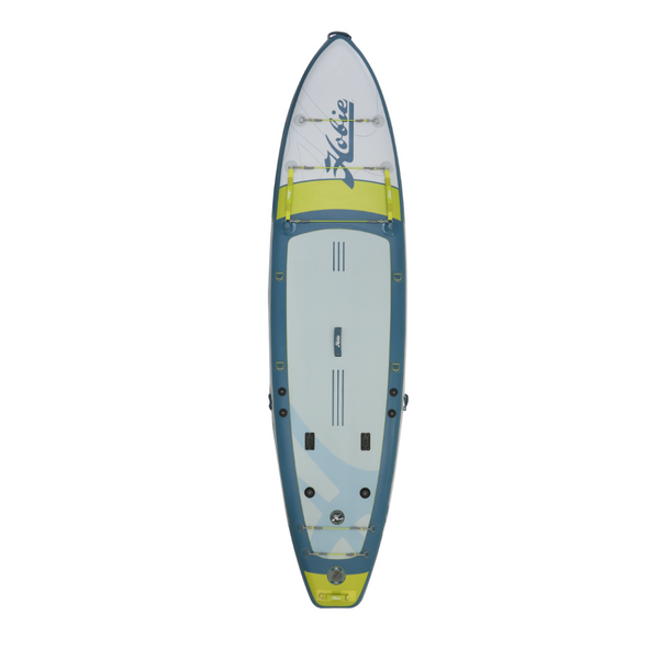 HOBIE RECON Inflatable Paddle Board with accessories  Gray Lime Blue