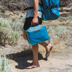 Waterproof E-Pump and accessory bag, angled view | Lifestyle