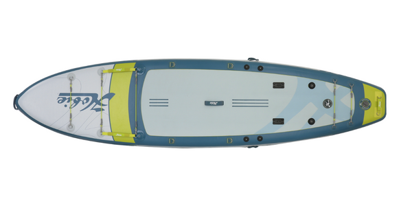 HOBIE RECON Inflatable Paddle Board  Gray Lime Blue