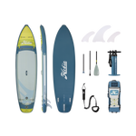 HOBIE CRUISER Inflatable Paddle Board with accessories | Blue Lime Gray