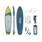 HOBIE ALL AROUND 11' Inflatable Paddle Board with accessories | Blue Lime Gray