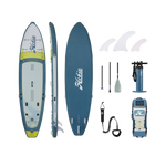 HOBIE RECON Inflatable Paddle Board with accessories | Gray Lime Blue