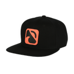 BLACKFIN SNAPBACK HAT | Black/Coral