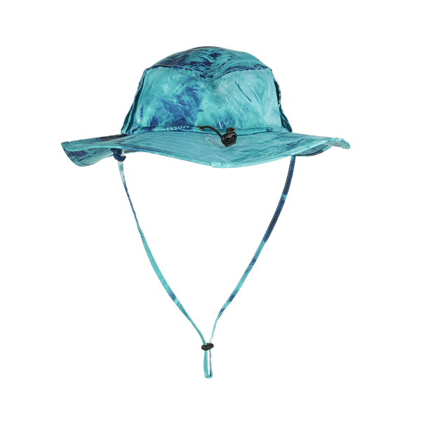 IROCKER BOONIE HAT from the back  Blue