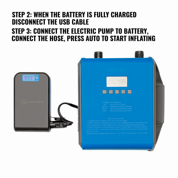 Portable battery connected to electric pump  Lifestyle