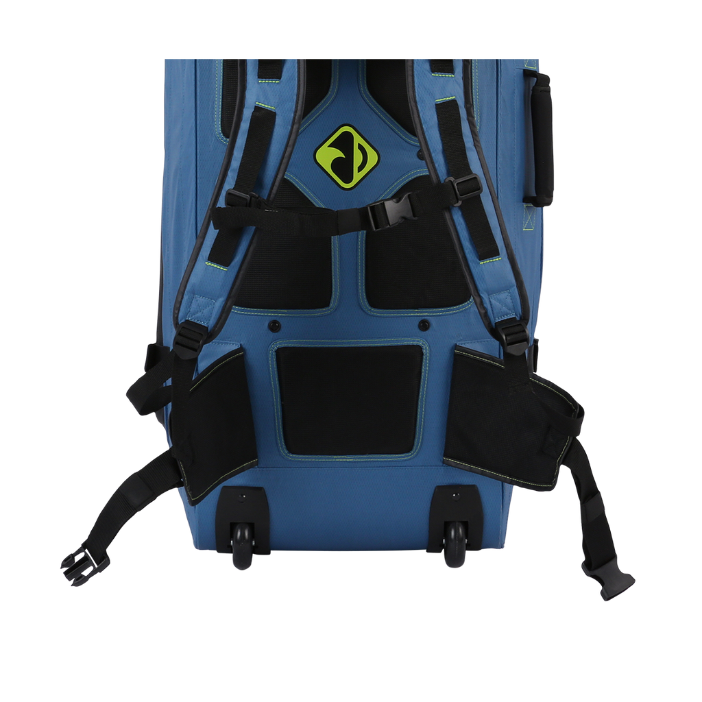 BLACKFIN Premium Waterproof Wheeled SUP Duffle wheels and straps