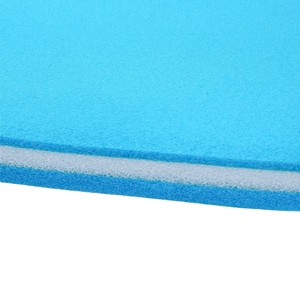 Floating swim mat close up of the foam  Blue
