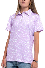 Lilac Floral Women's Polo | Lifestyle