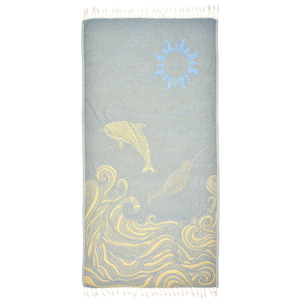 Narwhal Beach Towel  Lifestyle