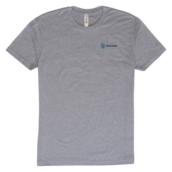 IROCKERS MEN'S SUEDED T-SHIRT front side  Gray