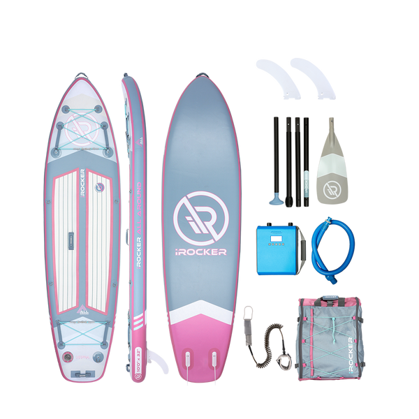 All around 10 ultra paddleboard gray, pink, aqua  Gray