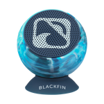 Waterproof speaker from the front with Blackfin logo | Tidal