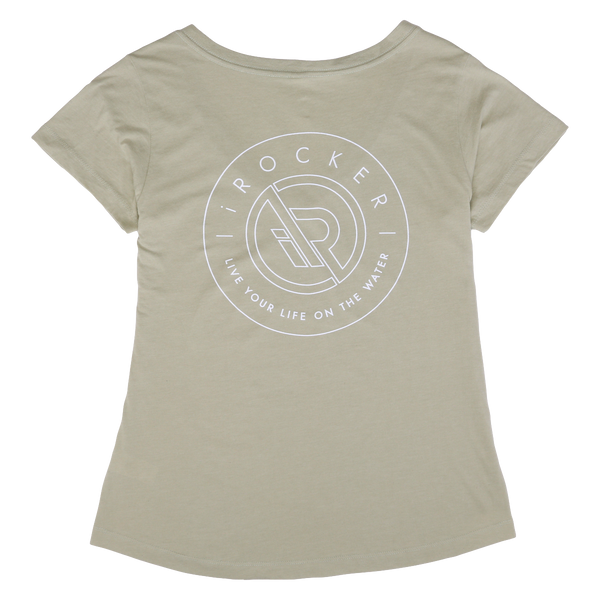 IROCKERS WOMEN'S V-NECK T-SHIRT back  Sage