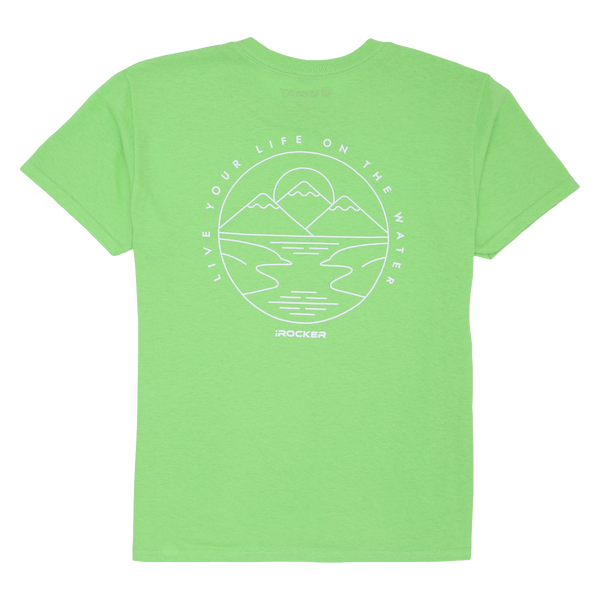 IROCKER YOUTH CREW T-SHIRT back  Lime