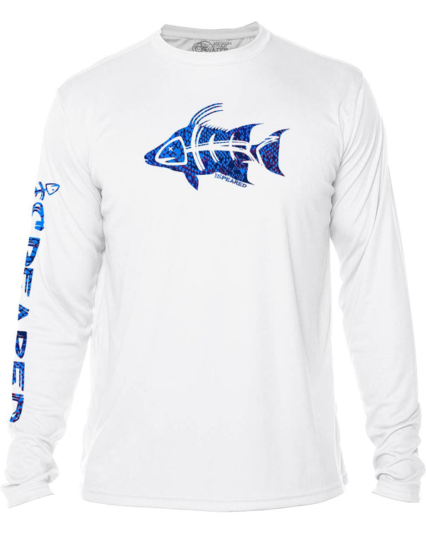 Hogfish Camo UV Shirt by Born of Water  White