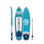 Cruiser 10.6 paddleboard from all sides with paddle  | Teal